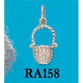 RA158C Small Open Basket Charm