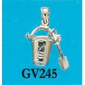 RAGV245 Plain Pail and Shovel Charm 