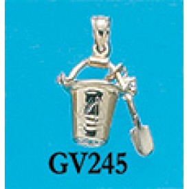 RAGV245 Plain Pail and Shovel Charm 