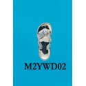 RAM2YWD02 Small Yellow Gold Flip Flop with 2 Points of Diamonds Pendant