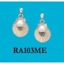 RA10 Small Scallop Shell Earrings