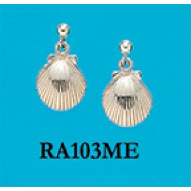 RA10 Small Scallop Shell Earrings