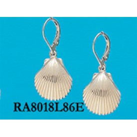 RA8018 Large Scallop Shell Earrings