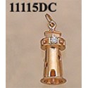 RA11115DC Lighthouse wtih 5 Points of Diamond Charm