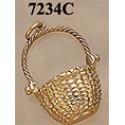 RA7234C Large Open Nantucket Basket with Twisted Handle Charm