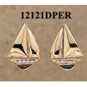 RA12121DPER Sailboat with 21 Pts. of Diamonds Earrings