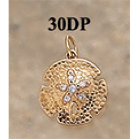 RA30DP Sanddollar with 10.5 Pts. of Diamonds Pendant