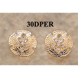 RA30DPER Sanddollar with 21 pts. of Diamonds Earrings