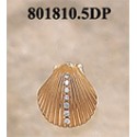 RA801810.5DP Scallop with 10.5 Points of Diamonds Pendant 