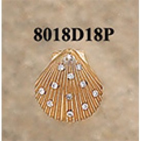 RA8018D18P Scallop with 24 Pts. of Diamonds Pendant 