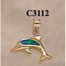 RARD276 (C3112) Opal Dolphin Charm 