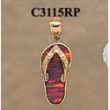 RARD205 (C3115RP) Opal Red Flip Flop Charm 