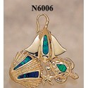 RARD222 (N6006) Opal Stingray, Shell, and Turtle Combo Pendant