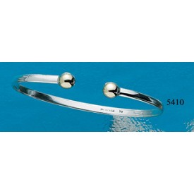 RA54104MB Double Ball Cuff Bangle without Wrap