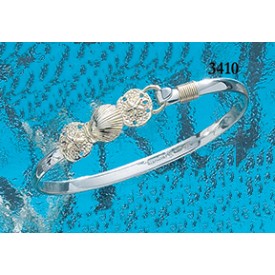 RA34104MB Small Sanddollar, Scallop, Sanddollar Bangle 