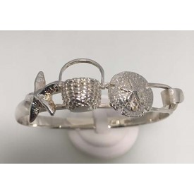 RA3064506MBSS Starfish Nantucket Basket and Sanddollar Bangle 