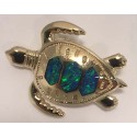 RARDSL5011 14KT Turtle with Opal Slider. 