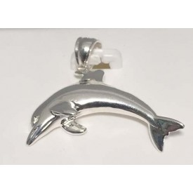 RARD847PS Sterling Silver Large Dolphin Pendant 