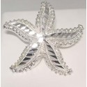 RARD948BPS Sterling Silver Diamond Cut Starfish with Hidden Bale