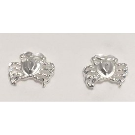 RARD1561PERS Sterling Silver Small Crab Post Earrings