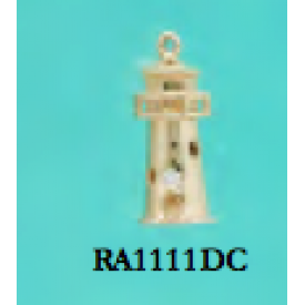 RA1111DC Lighthouse Charm with 5 Points of Diamonds
