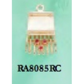 RA8085RC Cranberry Scoop with Rubies Charm 