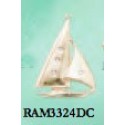 RAM3324DC Sailboat Pendant with 6 Points of Diamonds