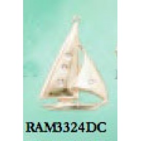 RAM3324DC Sailboat Pendant with 6 Points of Diamonds