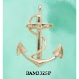 RAM3325P Large Anchor with Rope Charm