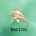 RAC1741 Small Double Dolphin Charm