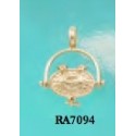 RA7094 Small Nantucket Basket With Plain Top Pendant 
