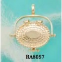 RA8057 Large Nantucket Basket With Plain Top Pendant 