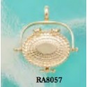 RA8057 Large Nantucket Basket With Plain Top Pendant 