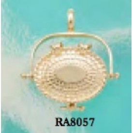 RA8057 Large Nantucket Basket With Plain Top Pendant 