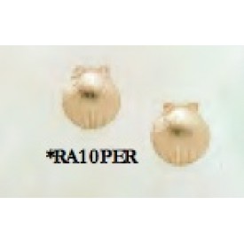 RA10PER Tiny Scallop Shell Post Earrings