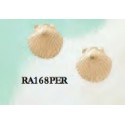 RA168PER Small Scallop Post Earrings