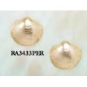 RA3433PER Large Scallop Shell Post Earrings