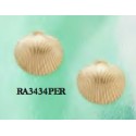 RA3434PER Large Scallop Shell Post Earrings