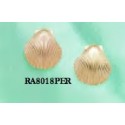 RA8018PER Medium Scallop Shell Post Earrings
