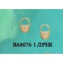 RA80761/2PER Tiny Nantucket Half  Basket Earrings 