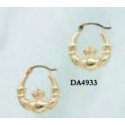 RADA4933 Small Claddagh Hoop Earring
