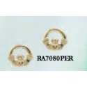 RA7080PER Claddagh Post Earrings