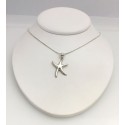 RARD417PBSSterling Silver Small Dancing Starfish Pendant with Bale