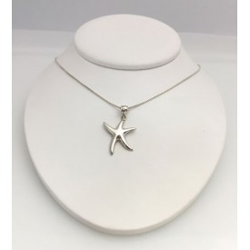 RARD417PBSSterling Silver Small Dancing Starfish Pendant with Bale