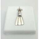 RA8016PS Sterling Silver Large Scuba Flipper Pendant