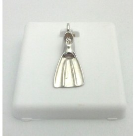 RA8016PS Sterling Silver Large Scuba Flipper Pendant