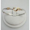 RA374MB 14KT Gold Seahorse Bangle with 14kt Gold Wrap 