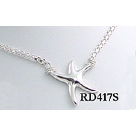RARD417 Fancy Starfish Pendant with Chain