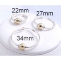 MS22MMCCPE  Two Tone Beach Hoop Earrings