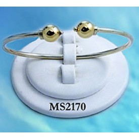 MS2170 Double Ball Open Cuff Beach Bracelet